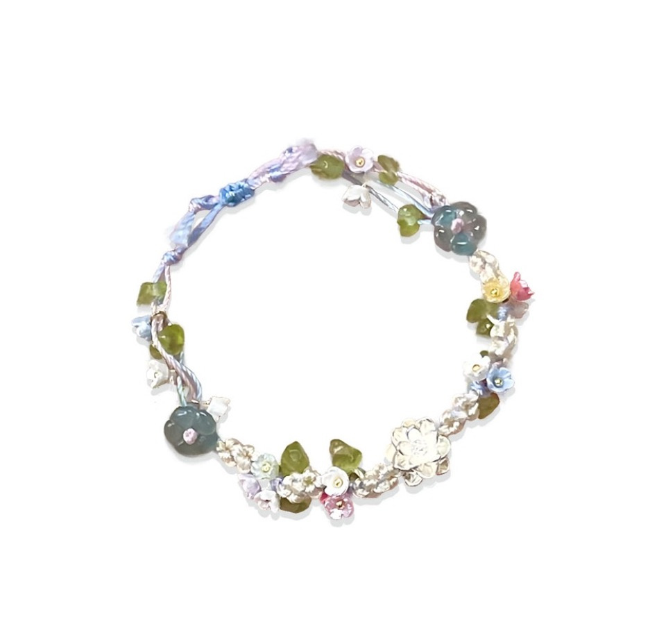Pastel Flower Hand‑woven Bracelet