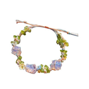 Crystal Tulip Macrame Bracelet