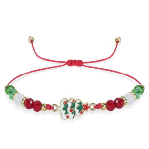 Christmas Tree Adjustable Braided Bracelet